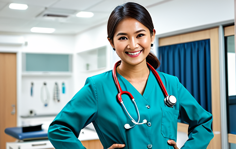 **

"A professional Malaysian doctor, fully clothed in a modest baju kurung, smiling warmly in a bright, modern clinic. Stethoscope around neck. Safe for work, appropriate content, professional, perfect anatomy, natural pose, well-lit, high resolution."

**